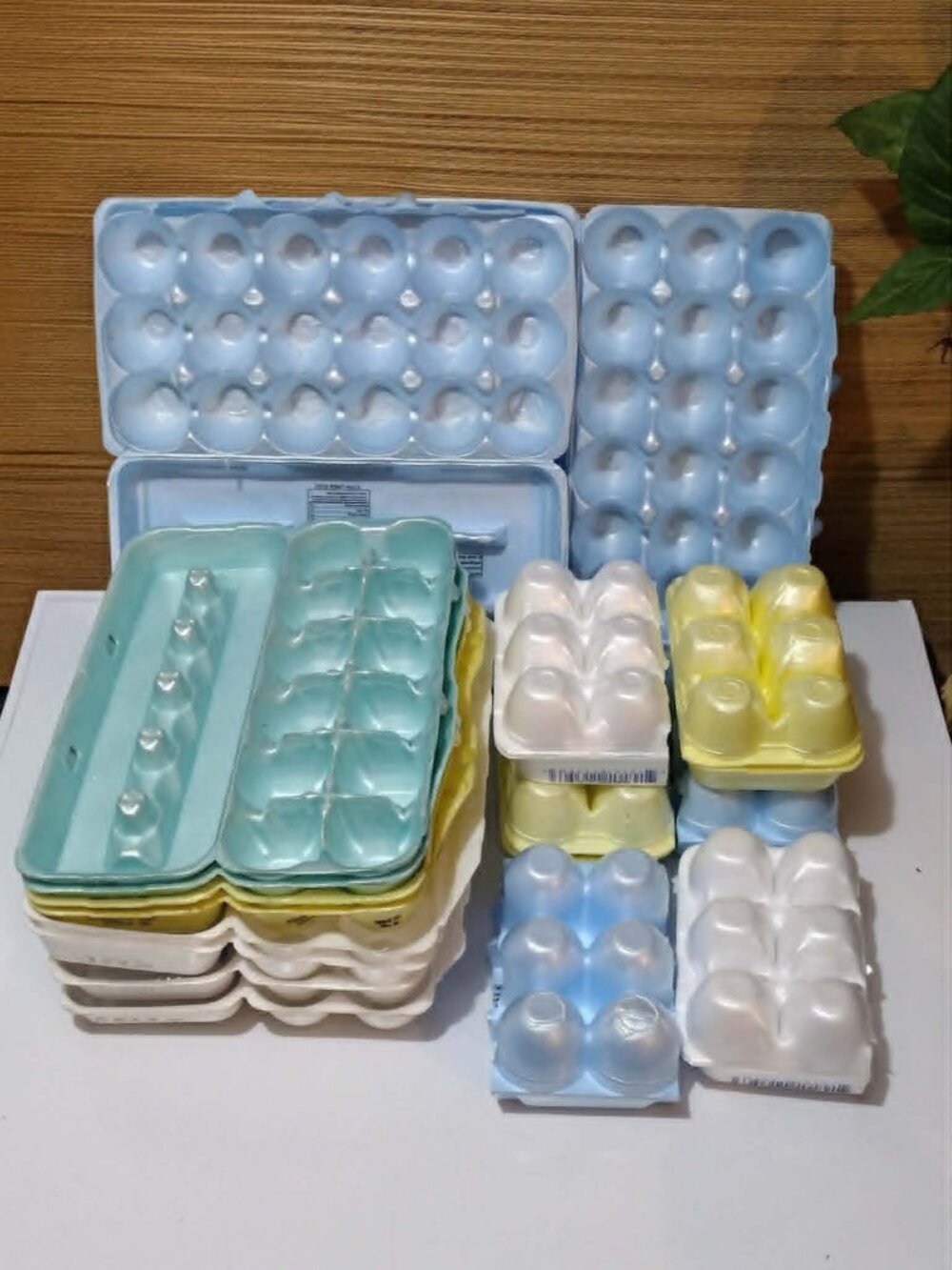 Colorful Styrofoam Egg cartons for up to 168 eggs